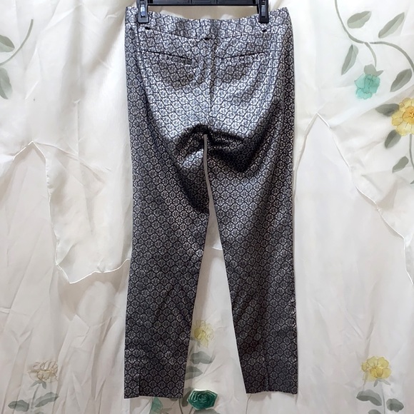BANANA REPUBLIC BLACK/SILVER CAMDEN PANT COTTON/POLYESTER/SPANDEX SZ 2 - Picture 2 of 14